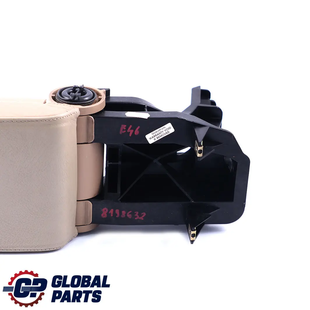 Beige Centre Console Leather Armrest to BMW 3 Series E46 with Part number 8198632 BMW 3 Series E46 Beige Centre Console Leather Armrest - SKU rhd-8198632 - Part number 8198632