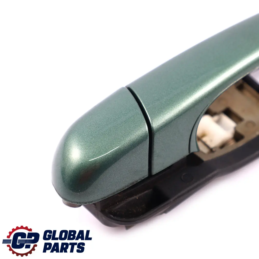 Outside Door Handle Front Left N/S Meergruen Sea Green 393 to BMW 3 E46 Saloon with Part number 8216121 BMW 3 E46 Saloon Outside Door Handle Front Left N/S Meergruen Sea Green 393 - SKU rhd-8216121-MRG - Part number 8216121