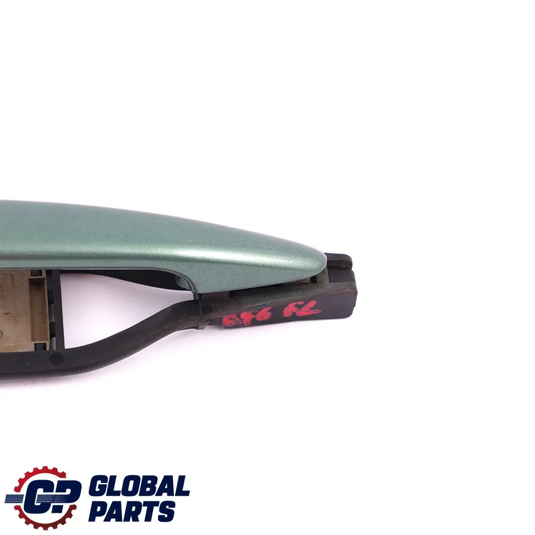 Outside Door Handle Front Left N/S Meergruen Sea Green 393 to BMW 3 E46 Saloon with Part number 8216121 BMW 3 E46 Saloon Outside Door Handle Front Left N/S Meergruen Sea Green 393 - SKU rhd-8216121-MRG - Part number 8216121