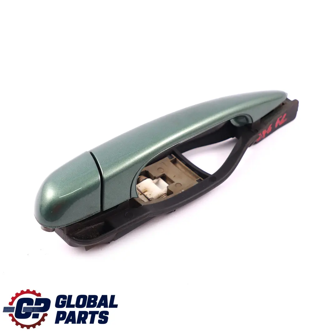 Outside Door Handle Front Left N/S Meergruen Sea Green 393 to BMW 3 E46 Saloon with Part number 8216121 BMW 3 E46 Saloon Outside Door Handle Front Left N/S Meergruen Sea Green 393 - SKU rhd-8216121-MRG - Part number 8216121