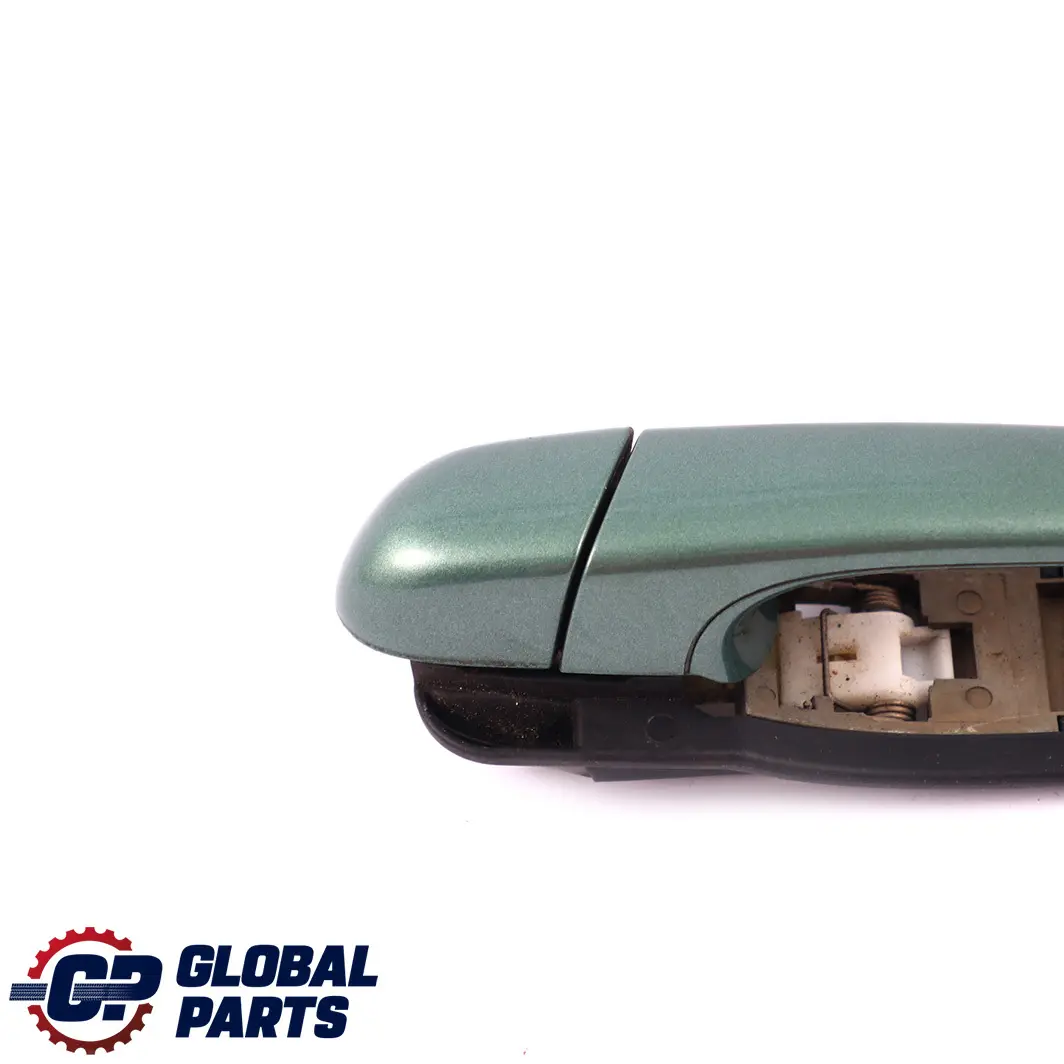 Outside Door Handle Front Left N/S Meergruen Sea Green 393 to BMW 3 E46 Saloon with Part number 8216121 BMW 3 E46 Saloon Outside Door Handle Front Left N/S Meergruen Sea Green 393 - SKU rhd-8216121-MRG - Part number 8216121