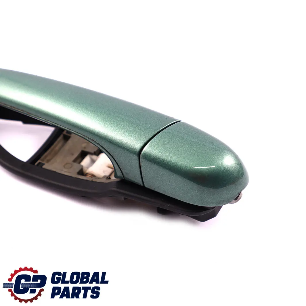 Outside Door Handle Rear Left N/S Meergruen Sea Green 393 to BMW 3 E46 Saloon with Part number 8216121 BMW 3 E46 Saloon Outside Door Handle Rear Left N/S Meergruen Sea Green 393 - SKU rhd-8216121-MRG1 - Part number 8216121