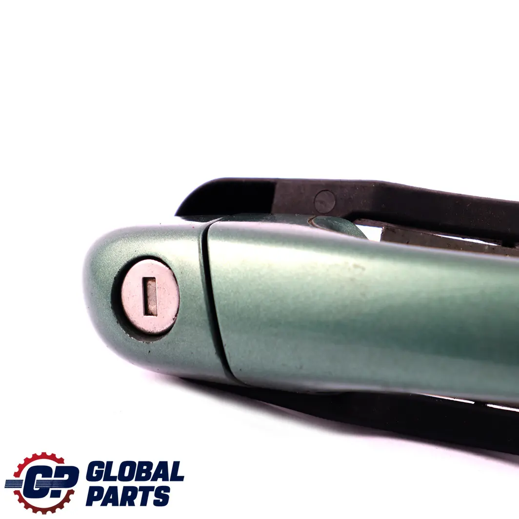 Outside Door Handle Front Right O/S Meergruen Sea Green 393 to BMW 3 E46 Saloon with Part number 8216122 BMW 3 E46 Saloon Outside Door Handle Front Right O/S Meergruen Sea Green 393 - SKU rhd-8216122-MRG - Part number 8216122