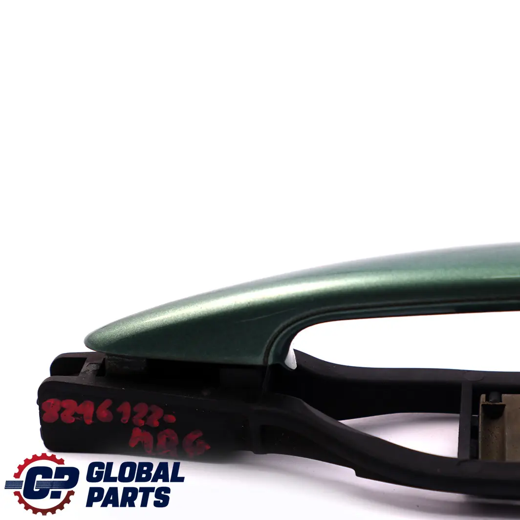 Outside Door Handle Rear Right O/S Meergruen Sea Green 393 to BMW 3 E46 Saloon with Part number 8216122 BMW 3 E46 Saloon Outside Door Handle Rear Right O/S Meergruen Sea Green 393 - SKU rhd-8216122-MRG1 - Part number 8216122