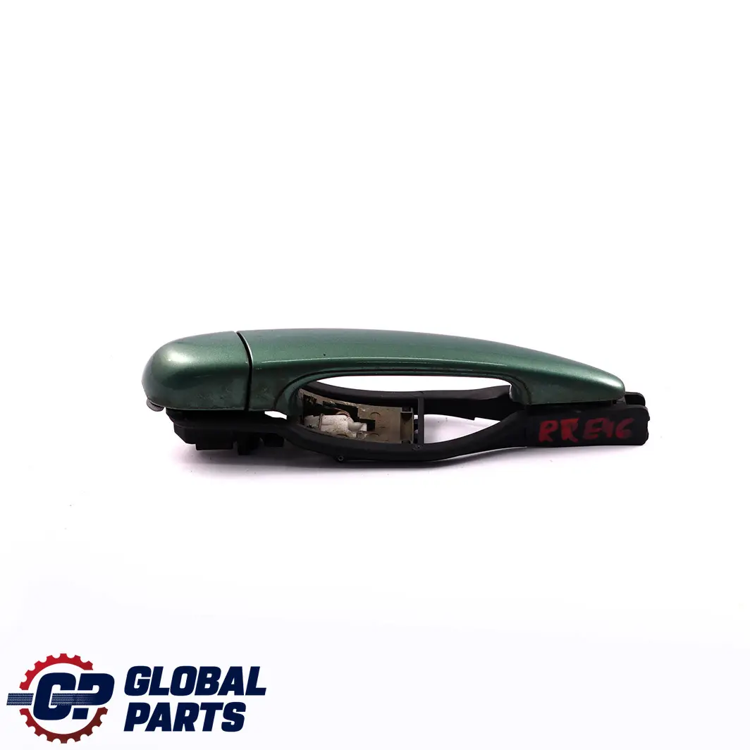 Outside Door Handle Rear Right O/S Meergruen Sea Green 393 to BMW 3 E46 Saloon with Part number 8216122 BMW 3 E46 Saloon Outside Door Handle Rear Right O/S Meergruen Sea Green 393 - SKU rhd-8216122-MRG1 - Part number 8216122