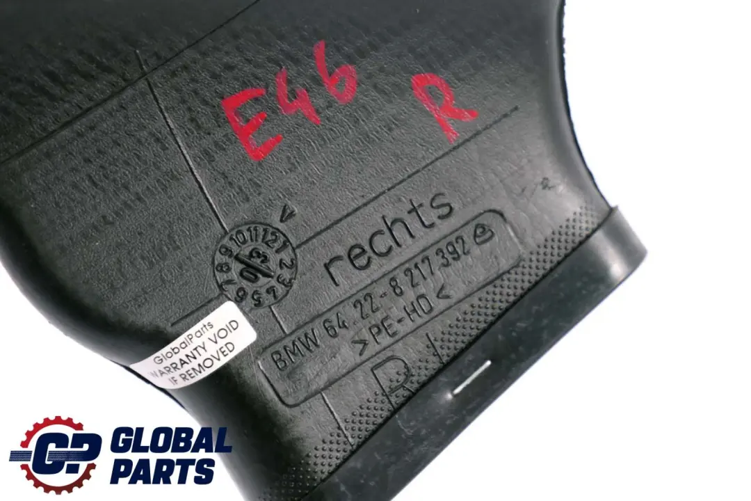 BMW 3 Series E46 Air Vent Right Floor Heater Duct Blower Pipe O/S - SKU rhd-8217392 - Part number 8217392