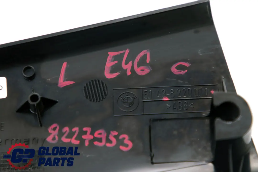 Lateral Trim Panel Bottom Front Left N/S Black 8220011 to BMW 3 Series E46 with Part number 8227953 BMW 3 Series E46 Lateral Trim Panel Bottom Front Left N/S Black 8220011 - SKU rhd-8227953 - Part number 8227953