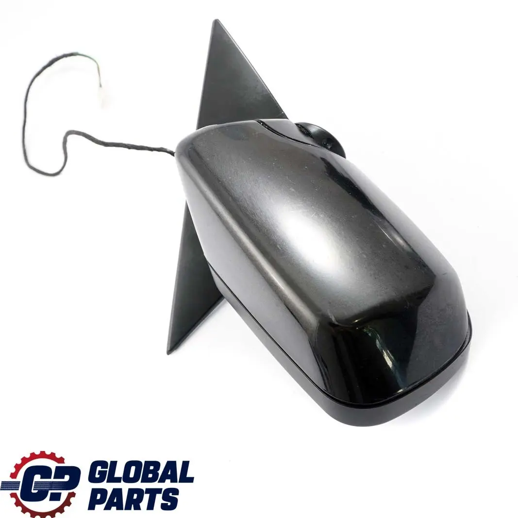 BMW 3 Series E46 Heated Outside Right O/S Wing Mirror Black Sapphire 475 - SKU rhd-8245126-BS - Part number 8245126