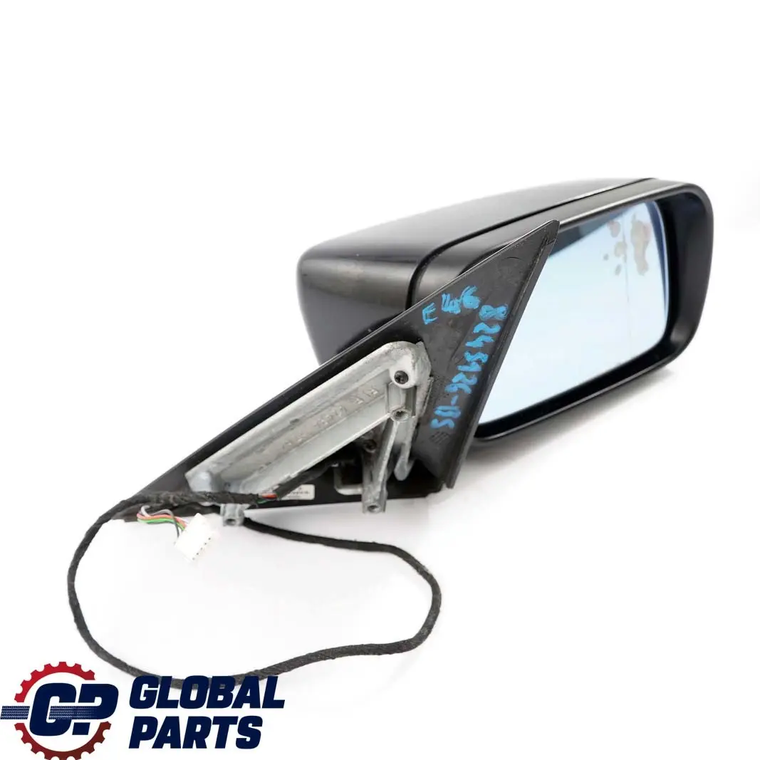 BMW 3 Series E46 Heated Outside Right O/S Wing Mirror Black Sapphire 475 - SKU rhd-8245126-BS - Part number 8245126