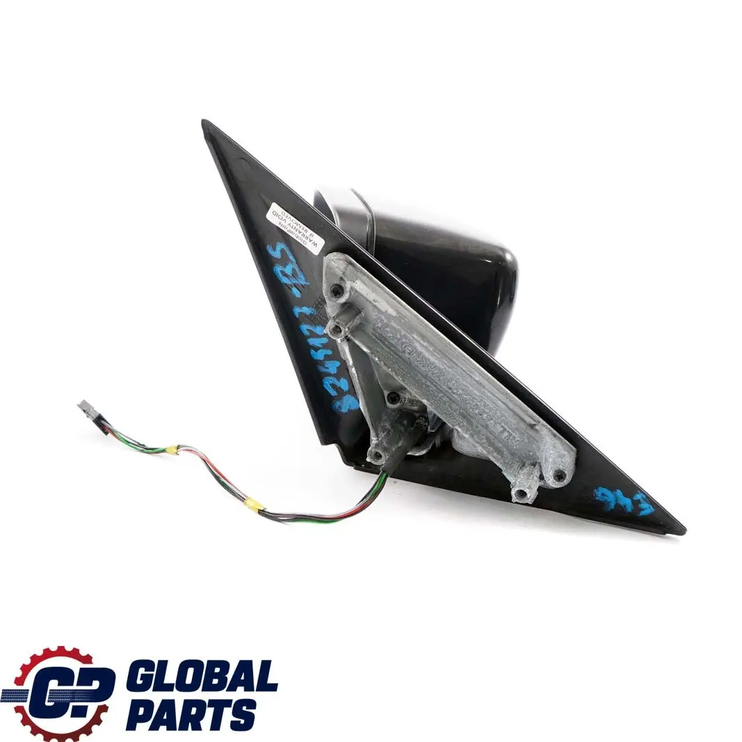 Heated Left N/S Wing Mirror Black Sapphire Metallic 475 to BMW 3 Series E46 with Part number 8245127 BMW 3 Series E46 Heated Left N/S Wing Mirror Black Sapphire Metallic 475 - SKU rhd-8245127-BS - Part number 8245127