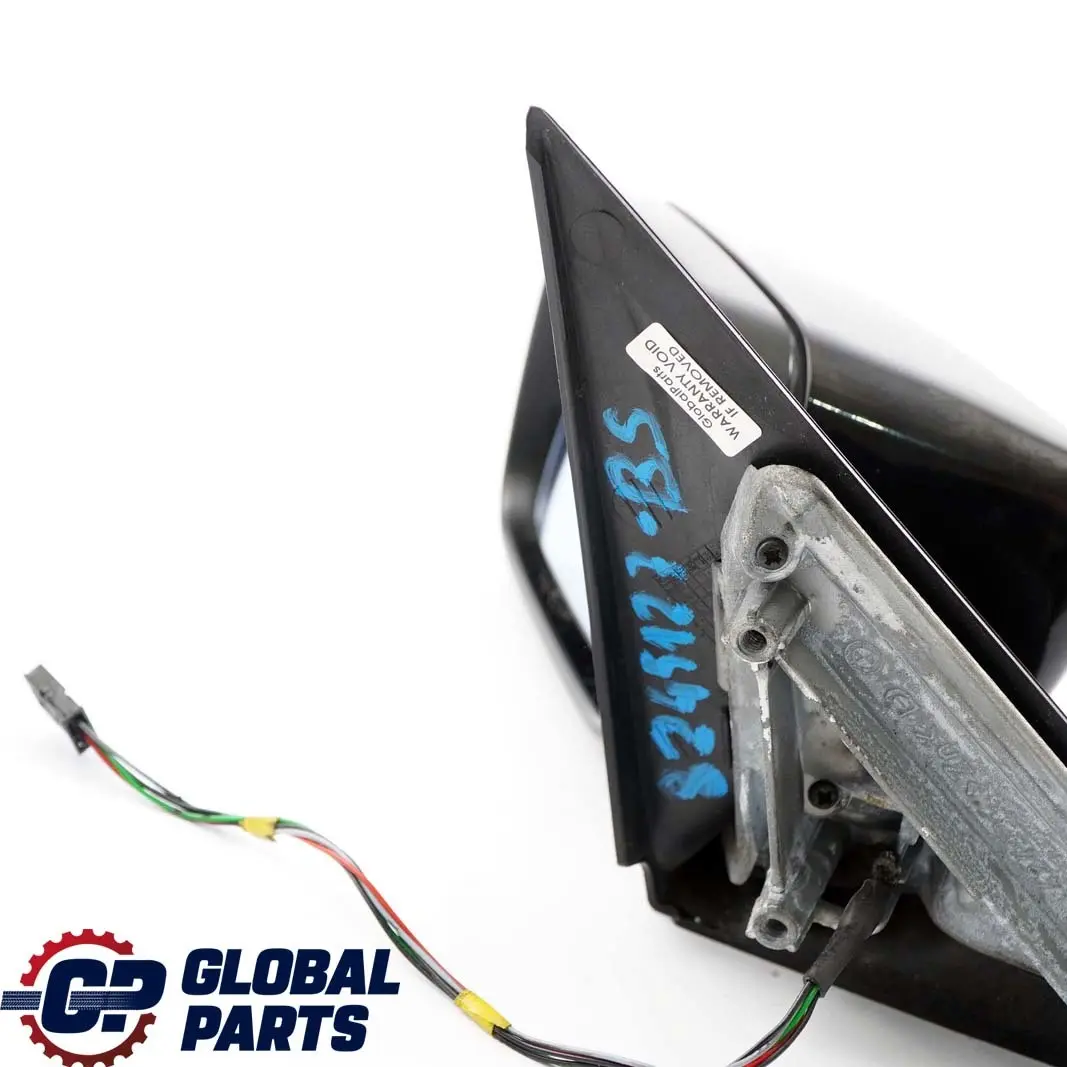 BMW 3 Series E46 Heated Left N/S Wing Mirror Black Sapphire Metallic 475 - SKU rhd-8245127-BS - Part number 8245127