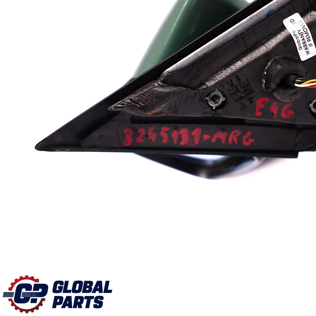BMW 3 E46 Heated Power Fold Left N/S Wing Mirror Meergruen Sea Green 393 - SKU rhd-8245131-MRG - Part number 8245131