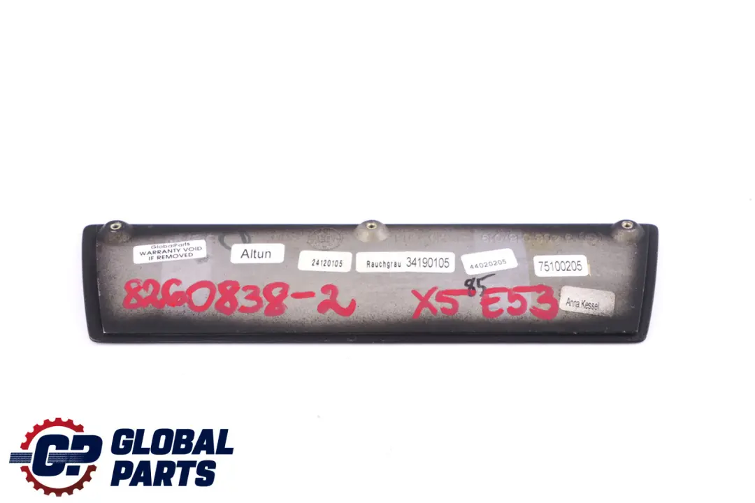 Decor Trim Cover Centre Floor Console Poplar Wood Dunkel to BMW X5 Series E53 with Part number 8260838 BMW X5 Series E53 Decor Trim Cover Centre Floor Console Poplar Wood Dunkel - SKU rhd-8260838-2 - Part number 8260838