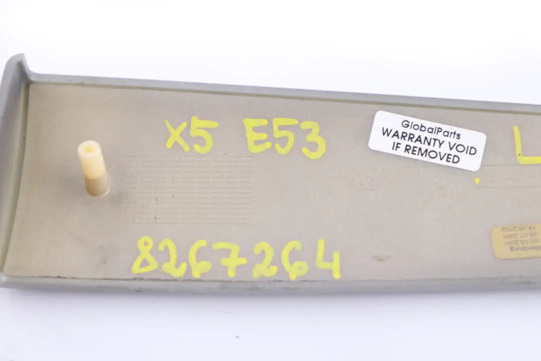 Decorative Strip Trim Dashboard Left Titan Silver N/S to BMW X5 Series E53 with Part number 8245985 BMW X5 Series E53 Decorative Strip Trim Dashboard Left Titan Silver N/S - SKU rhd-8267264 - Part number 8245985