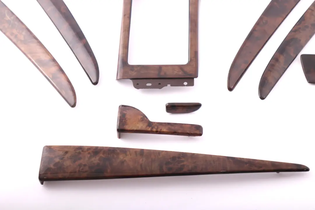 Decorative Strip Dashboard Trim Set Cover Poplar Wood Dunkel to BMW X5 Series E53 with Part number 8268394 BMW X5 Series E53 Decorative Strip Dashboard Trim Set Cover Poplar Wood Dunkel - SKU rhd-8268394 - Part number 8268394