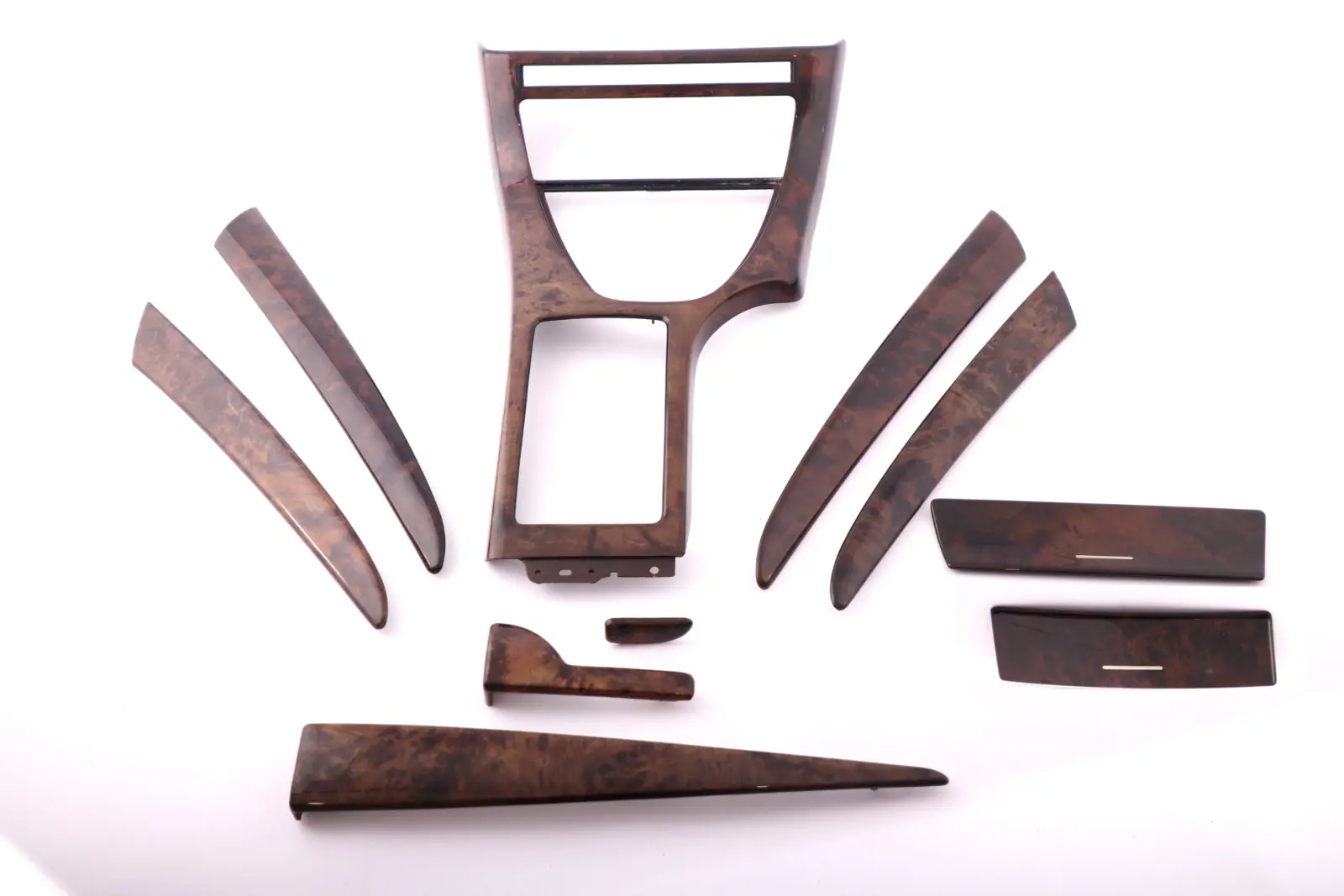 BMW X5 Series E53 Decorative Strip Dashboard Trim Set Cover Poplar Wood Dunkel