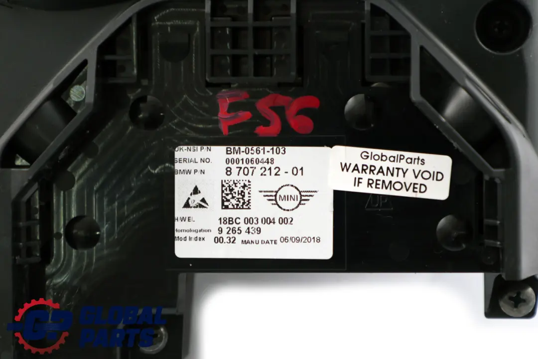 Instrument Cluster Speedo Clocks to Mini Cooper F55 F56 F57 F60 with Part number 8707212 Mini Cooper F55 F56 F57 F60 Instrument Cluster Speedo Clocks - SKU rhd-8707212 - Part number 8707212