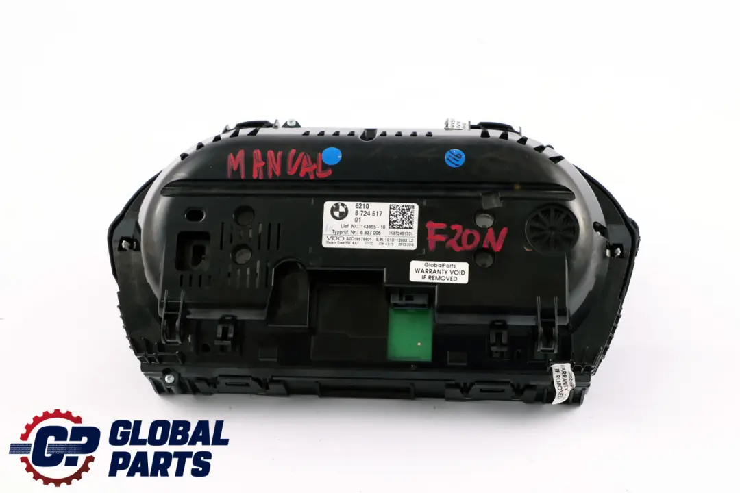 Instrument Cluster Speedo Clocks Manual to BMW 1 Series F20 F21 LCI with Part number 8724517 BMW 1 Series F20 F21 LCI Instrument Cluster Speedo Clocks Manual - SKU rhd-8724517 - Part number 8724517