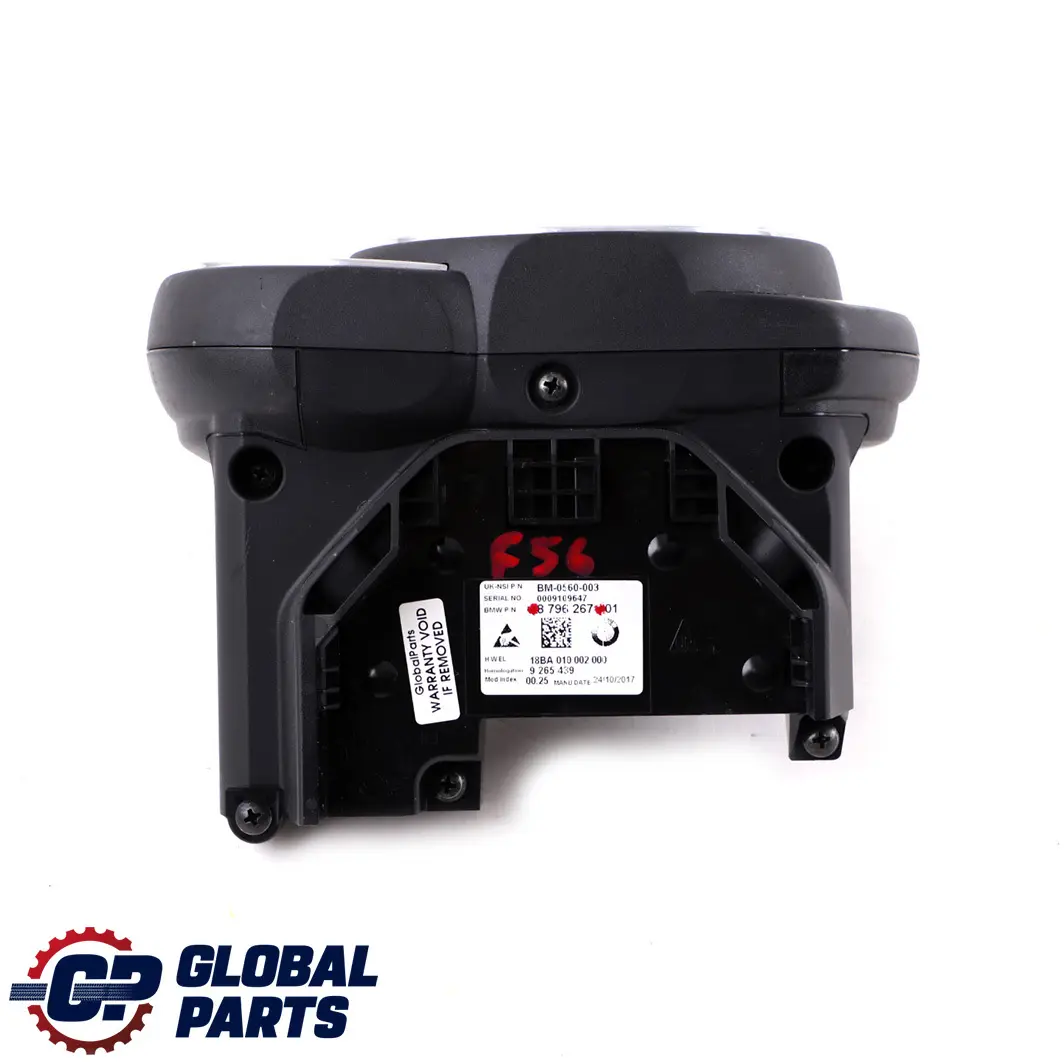 Speedometer Speedo Clock Instrument Cluster to Mini Cooper F55 F56 Petrol with Part number 8796267 Mini Cooper F55 F56 Petrol Speedometer Speedo Clock Instrument Cluster - SKU rhd-8796267 - Part number 8796267