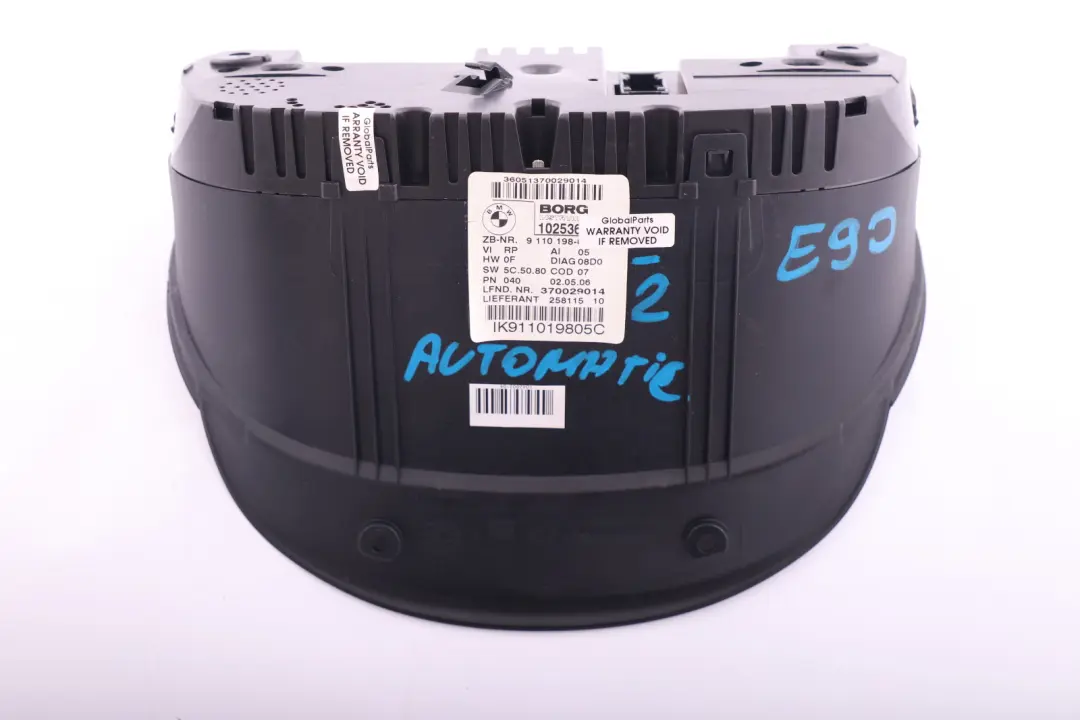 Instrument Cluster Clocks Speedo to BMW 3 X1 Series E84 E90 E91 E92 Petrol with Part number 9110198 BMW 3 X1 Series E84 E90 E91 E92 Petrol Instrument Cluster Clocks Speedo - SKU rhd-9110198-2 - Part number 9110198