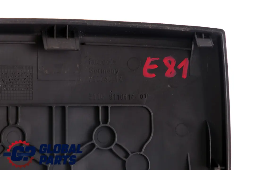 BMW 1 E81 E82 E87N LCI E88 Cover Centre Console Rear Black Schwarz 911041 - SKU rhd-9110414 - Part number 9110414