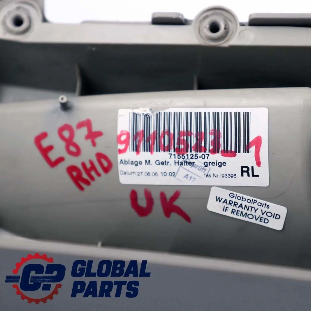 Centre Console Cup Drink Holder Beige 7155125 to BMW 1 Series 1 E81 E82 E87 LCI with Part number 9110523 BMW 1 Series 1 E81 E82 E87 LCI Centre Console Cup Drink Holder Beige 7155125 - SKU rhd-9110523-1 - Part number 9110523