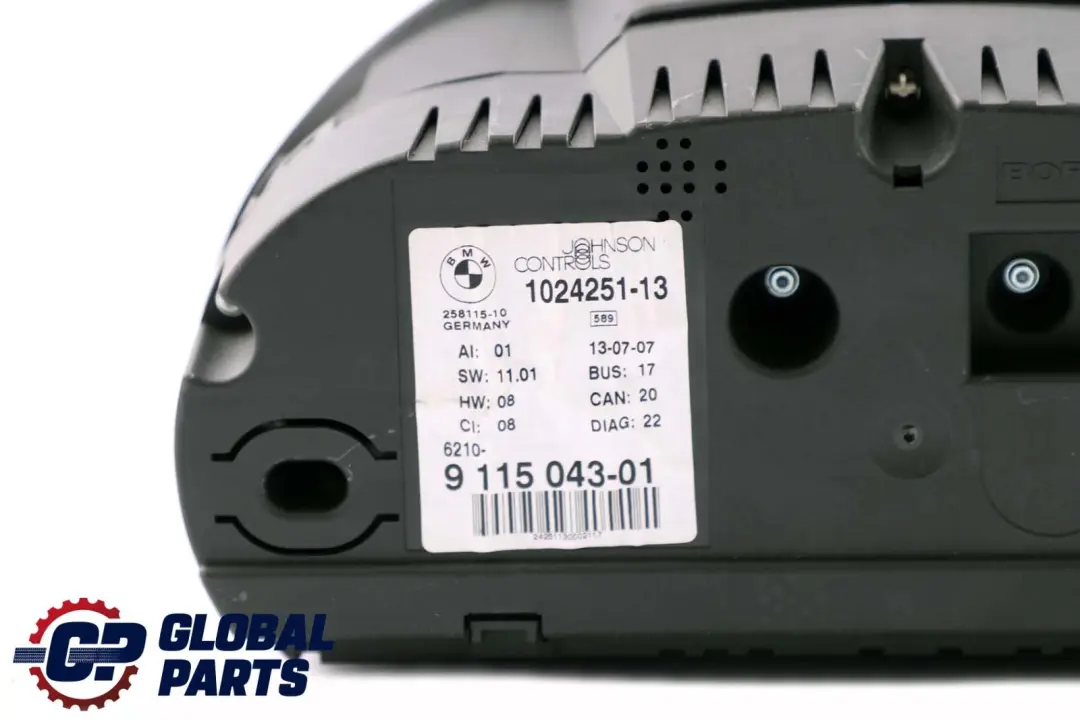 Instrument Cluster Speedo Clocks Manual 9115043 to BMW Z4 Series E85 Roadster with Part number 9168171 BMW Z4 Series E85 Roadster Instrument Cluster Speedo Clocks Manual 9115043 - SKU rhd-9115043 - Part number 9168171