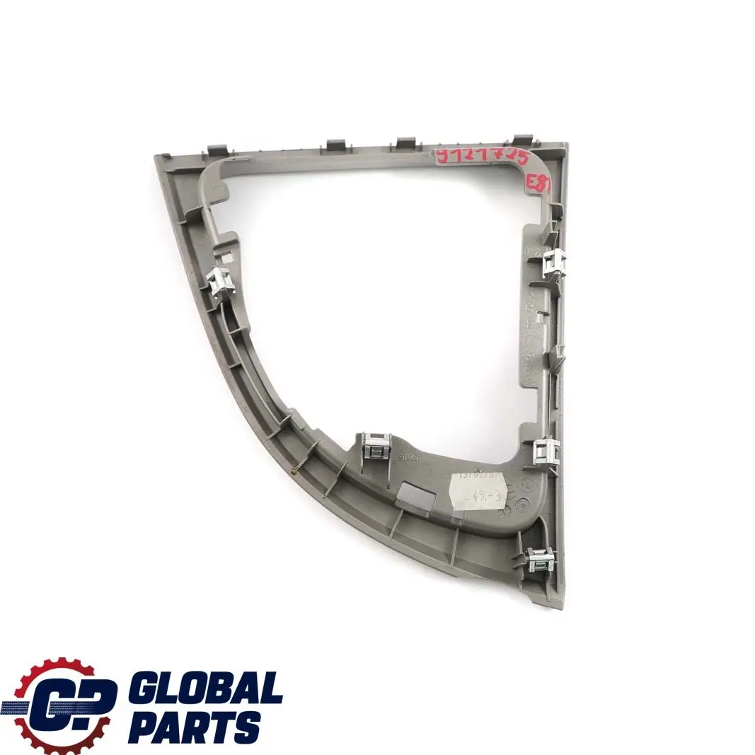 Gearshift Cover Trim Kaschmir Silver to BMW 1 Series E81 E82 E87 LCI E88 with Part number 9121725 BMW 1 Series E81 E82 E87 LCI E88 Gearshift Cover Trim Kaschmir Silver - SKU rhd-9121725 - Part number 9121725