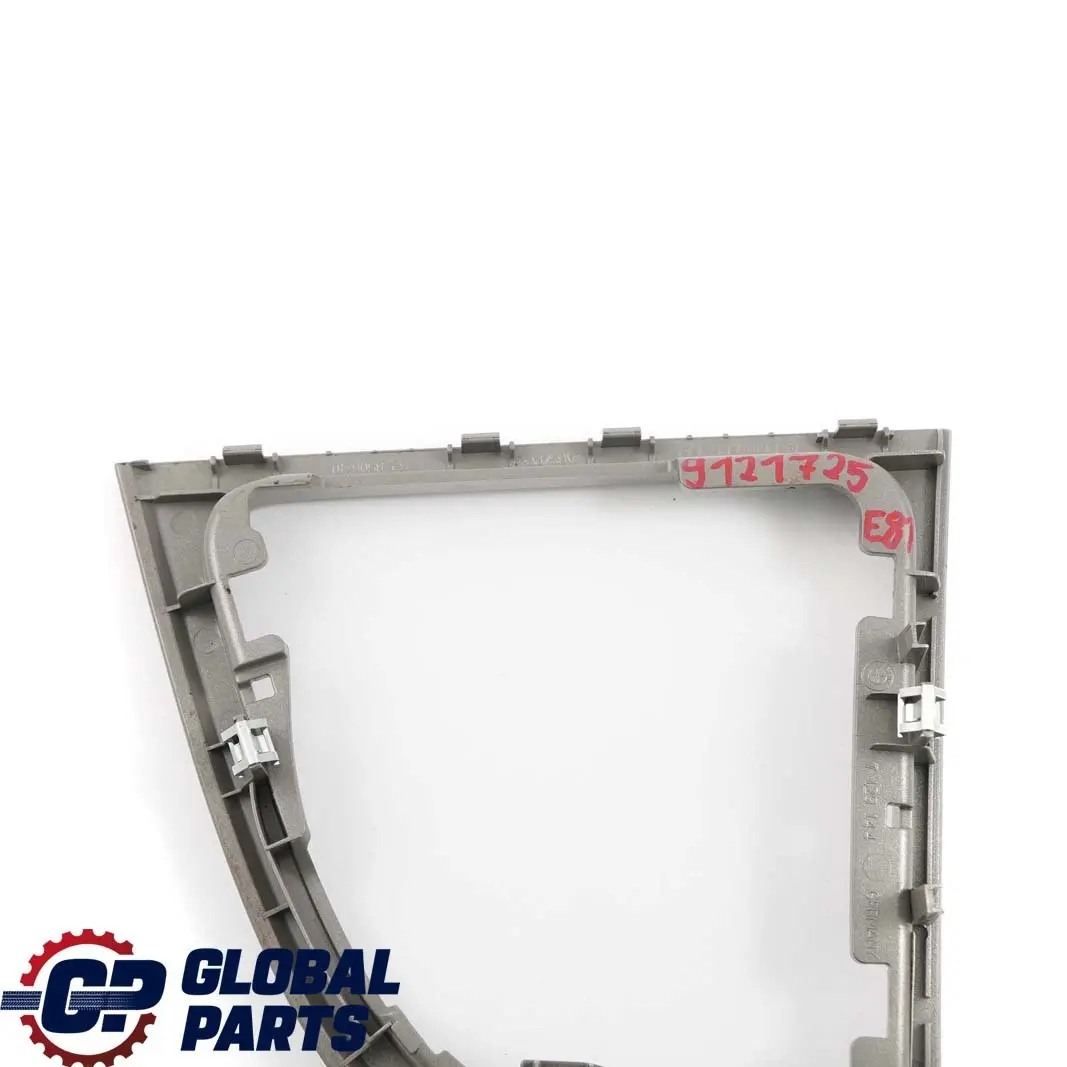Gearshift Cover Trim Kaschmir Silver to BMW 1 Series E81 E82 E87 LCI E88 with Part number 9121725 BMW 1 Series E81 E82 E87 LCI E88 Gearshift Cover Trim Kaschmir Silver - SKU rhd-9121725 - Part number 9121725