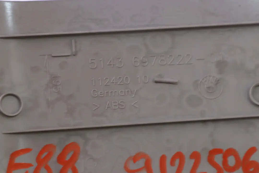 Lateral Trim Panel Front Right Leg Room Beige 6978222 to BMW 1 Series E88 with Part number 9122506 BMW 1 Series E88 Lateral Trim Panel Front Right Leg Room Beige 6978222 - SKU rhd-9122506 - Part number 9122506