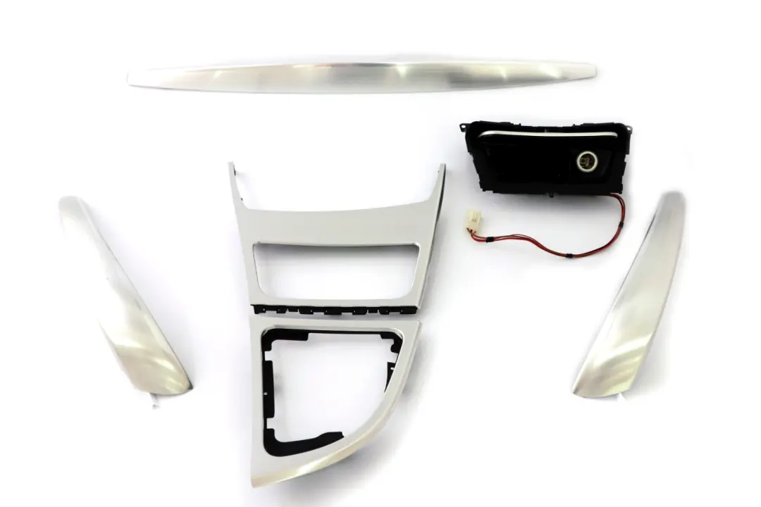 BMW 1 Series E81 E87 LCI Set Ashtray Trim Cover Dashboard Akzentschliff Silver - SKU rhd-9122669 - Part number 9121705