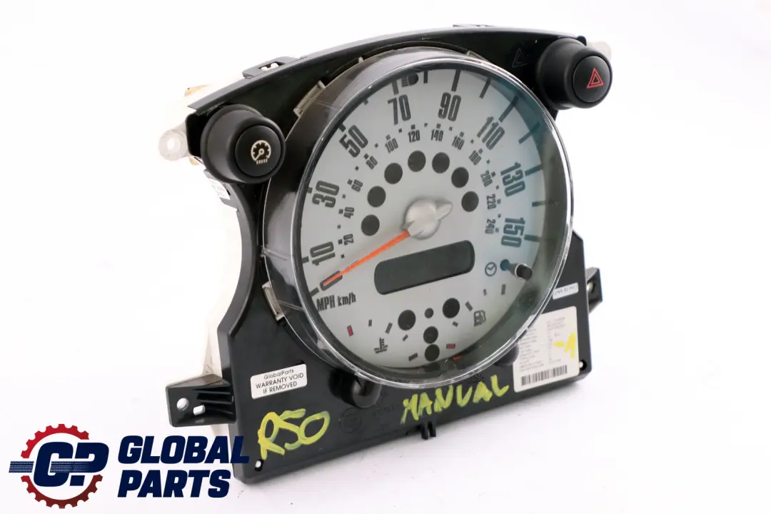 Speedometer Speedo Clock Instrument Cluster Manual to Mini Cooper One R50 R52 with Part number 6936282 Mini Cooper One R50 R52 Speedometer Speedo Clock Instrument Cluster Manual - SKU rhd-9126988-1 - Part number 6936282