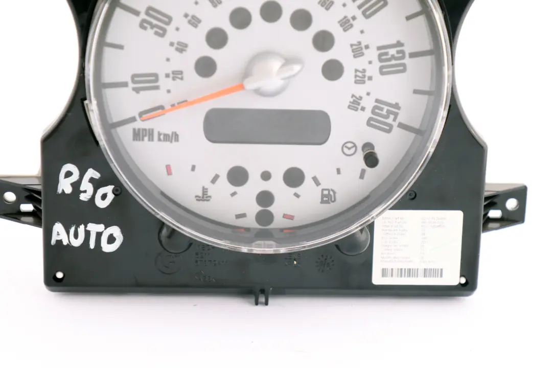 Speedometer Speedo Clock Instrument Cluster 6972076 to Mini Cooper One R50 R52 with Part number 6936282 Mini Cooper One R50 R52 Speedometer Speedo Clock Instrument Cluster 6972076 - SKU rhd-9126988 - Part number 6936282