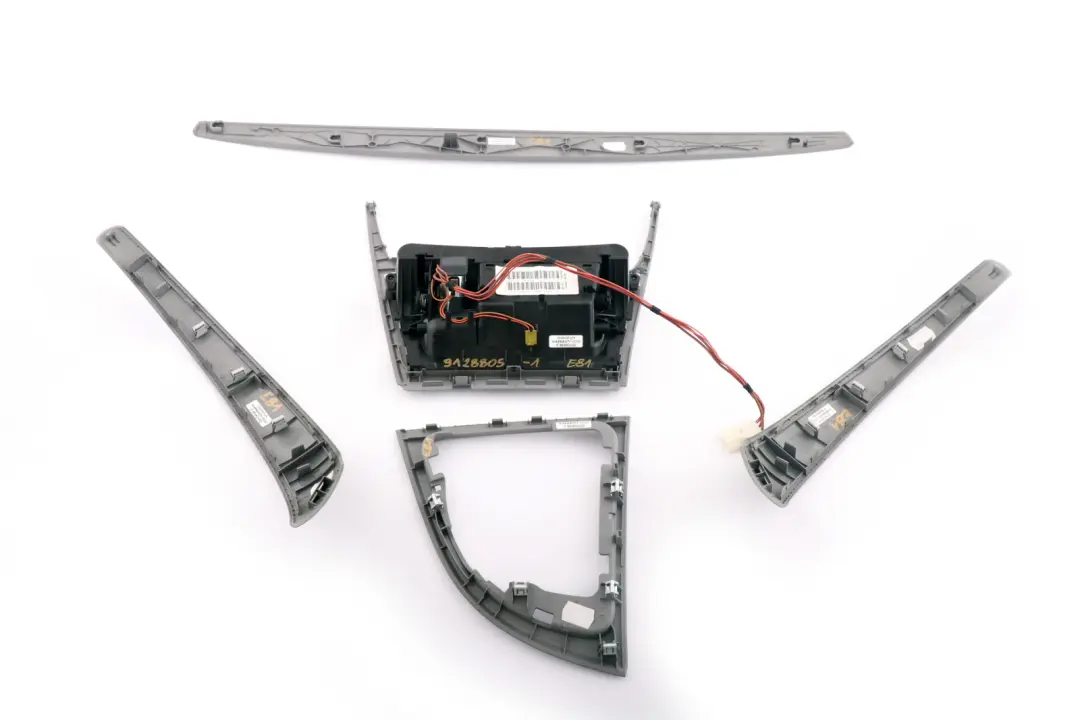 BMW 1 Series E81 Set Cover Ashtray Interior Dashboard Trim Strip Silver Matt - SKU rhd-9128805-1 - Part number 9128805