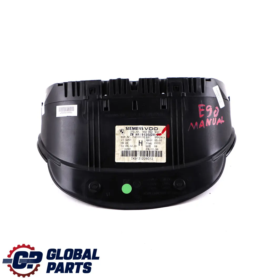 Instrument Cluster Clocks Speedo Manual to BMW 3 Series E90 E92 E93 Petrol with Part number 9130228 BMW 3 Series E90 E92 E93 Petrol Instrument Cluster Clocks Speedo Manual - SKU rhd-9130228-1 - Part number 9130228