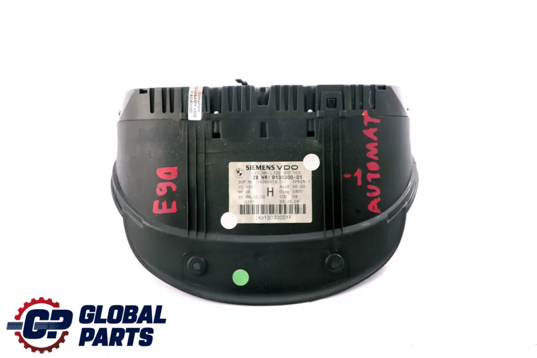 BMW 3 Series E90 E91 E92 Diesel Automatic Instrument Speedometer Clocks - SKU rhd-9130300-1 - Part number 9130300