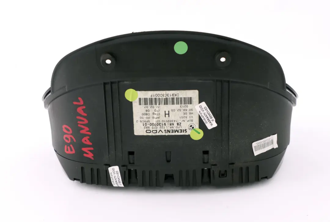 Instrument Speedometer Clocks to BMW 3 Series E90 E91 E92 Diesel Manual with Part number 9130300 BMW 3 Series E90 E91 E92 Diesel Manual Instrument Speedometer Clocks - SKU rhd-9130300 - Part number 9130300