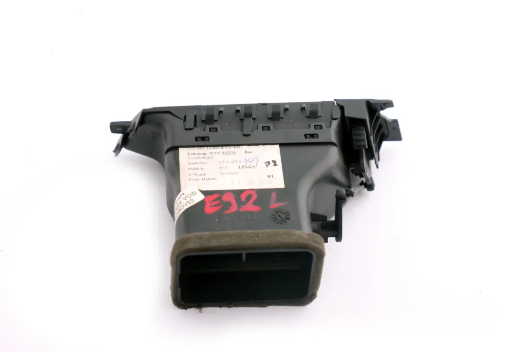 E93N LCI Fresh Air Grille Left N/S 9130451 to BMW 3 Series E92 E92N E93 with Part number 9130467 BMW 3 Series E92 E92N E93 E93N LCI Fresh Air Grille Left N/S 9130451 - SKU rhd-9130451 - Part number 9130467