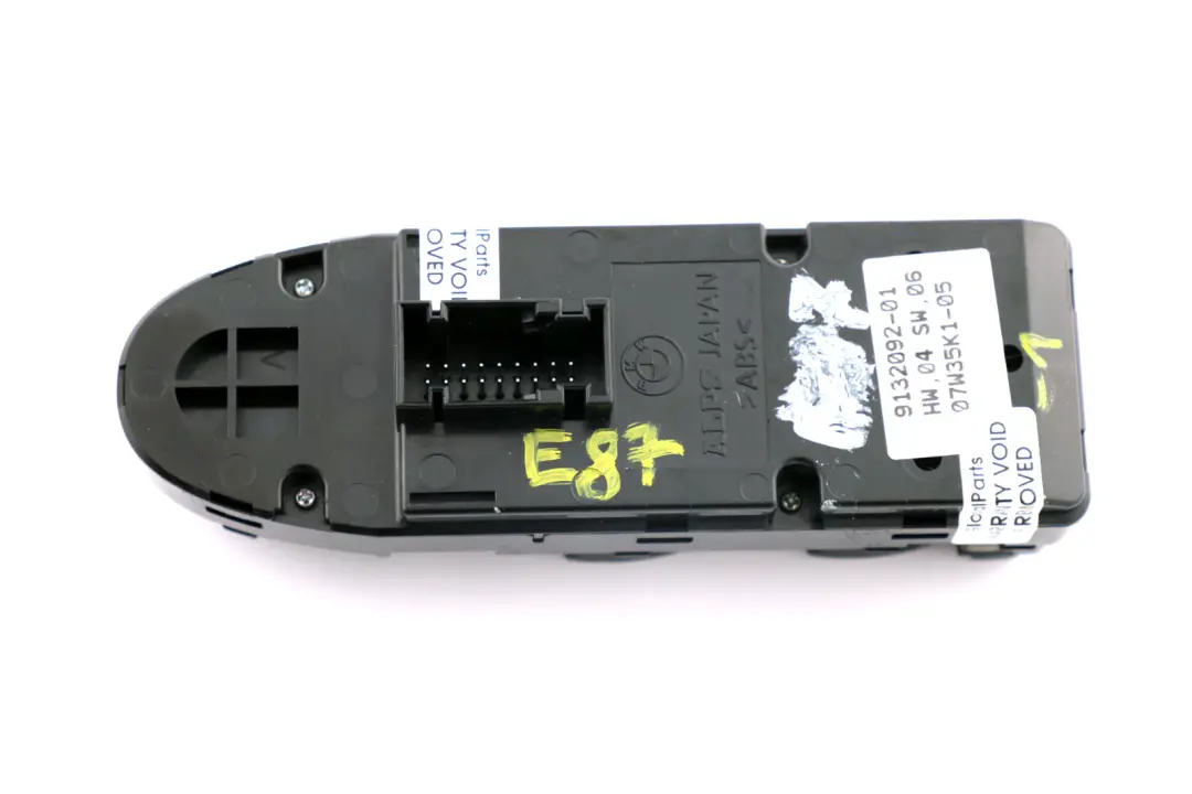 BMW E87 Power Fold Schalter Fensterheber Fahrer Rechts O/S Schwarz - SKU 9132092-1 - Teilenummer 9132092