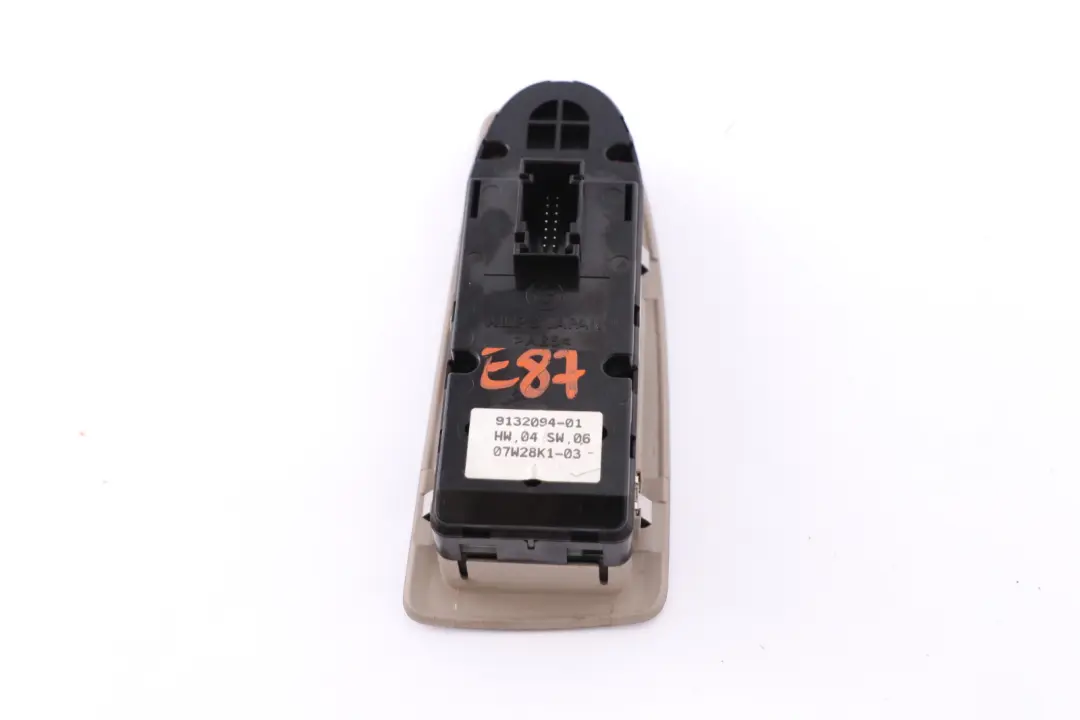Driver's Side Right O/S Window Lifter Switch Beige to BMW 1 Series E87 E87N LCI with Part number 9132094 BMW 1 Series E87 E87N LCI Driver's Side Right O/S Window Lifter Switch Beige - SKU rhd-9132094 - Part number 9132094