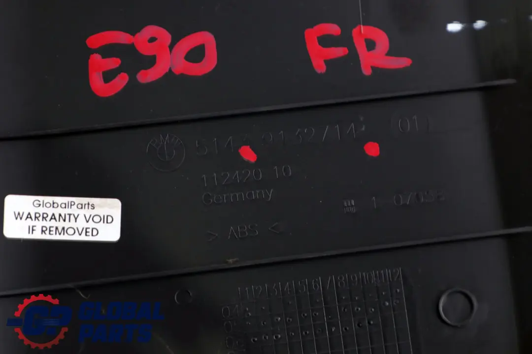 Lateral Trim Panel Driver's Side Front Right O/S Black to BMW 3 Series E90 E91 E92 with Part number 9132714 BMW 3 Series E90 E91 E92 Lateral Trim Panel Driver's Side Front Right O/S Black - SKU rhd-9132714 - Part number 9132714