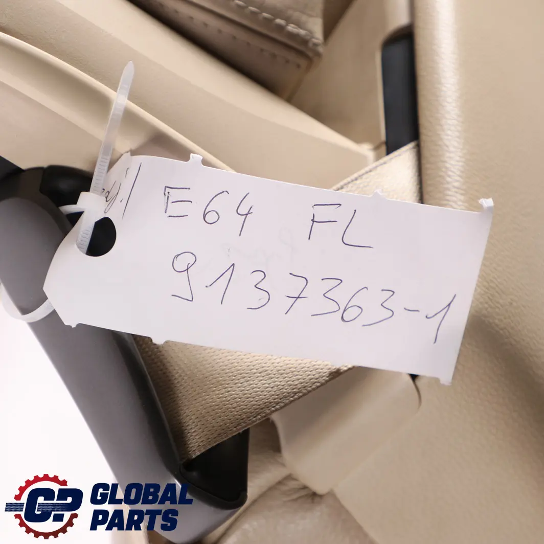 BMW E64 Cabrio Heated Beige Dakota Leather Front Left N/S Passenger Seat Memory - SKU rhd-9137363-1 - Part number 9137363