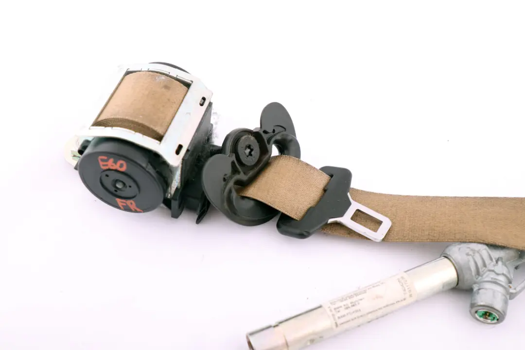Upper Belt Force Limiter Front Right O/S Beige to BMW 5 Series E60 E61 Seat with Part number 9138254 BMW 5 Series E60 E61 Seat Upper Belt Force Limiter Front Right O/S Beige - SKU rhd-9138254 - Part number 9138254