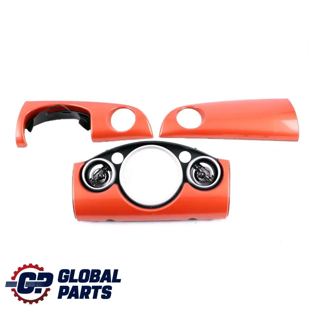 Set Dash Dashboard Panel Trim Strip Cover Hot Orange to BMW Mini Cooper One R52 with Part number 9141924 BMW Mini Cooper One R52 Set Dash Dashboard Panel Trim Strip Cover Hot Orange - SKU rhd-9141924-1 - Part number 9141924
