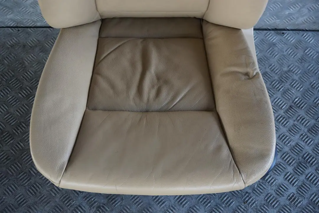 BMW 5 Series E60 E61 LCI Beige Leather Front Left N/S Seat - SKU rhd-9143860-1 - Part number 9143860