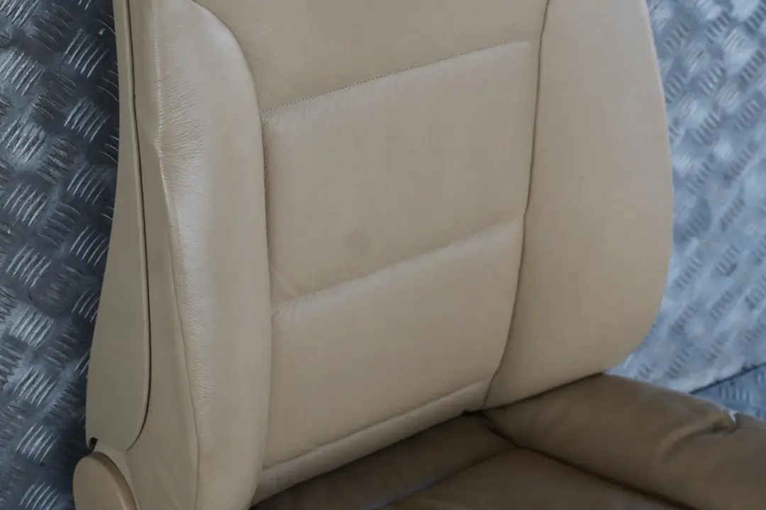 BMW 5 Series E60 E61 LCI Beige Leather Front Left N/S Seat - SKU rhd-9143860-1 - Part number 9143860