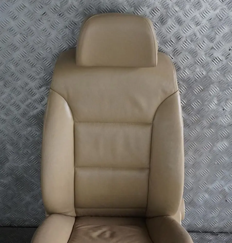 BMW 5 Series E60 E61 LCI Heated Beige Leather Front Left N/S Seat - SKU rhd-9143860-2 - Part number 9143860