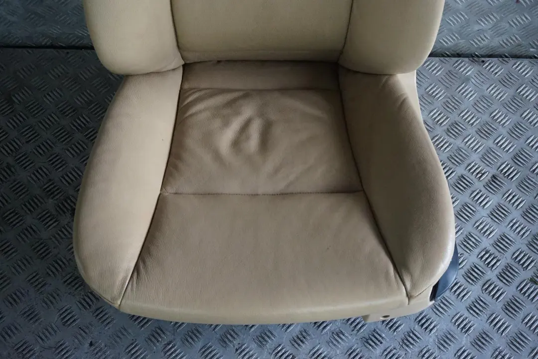 BMW 5 Series E60 E61 LCI Heated Beige Leather Front Left N/S Seat - SKU rhd-9143860-2 - Part number 9143860
