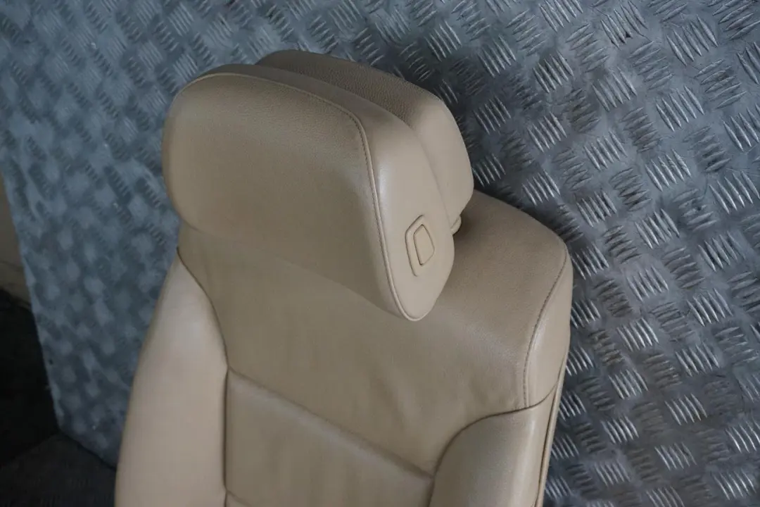 BMW 5 Series E60 E61 LCI Heated Beige Leather Front Left N/S Seat - SKU rhd-9143860-2 - Part number 9143860