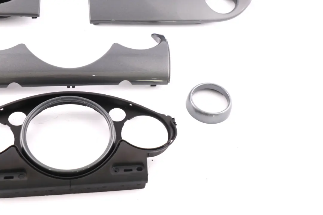 BMW Mini 5 R50 R53 Set Dashboard Panel Trim Strip Cover Anthracite Silver - SKU rhd-9146314-5 - Part number 9146314